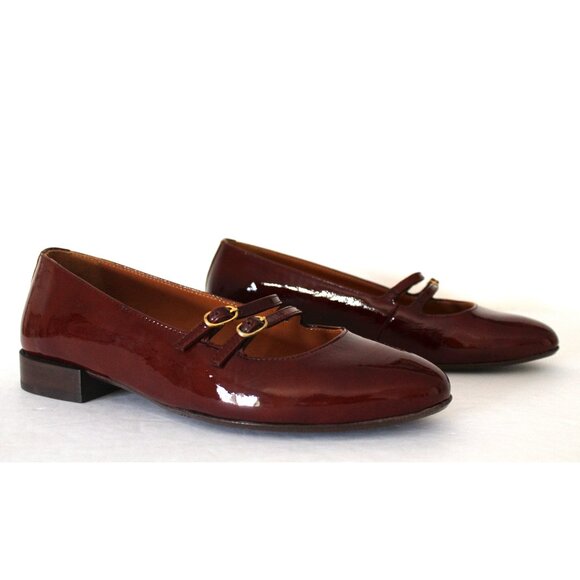 Sézane Ninon Low Ballerinas / Size 38 / US 7 / Patent Mahogany - Picture 4 of 9